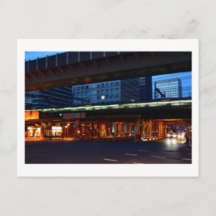 Tokio bij nacht briefkaart