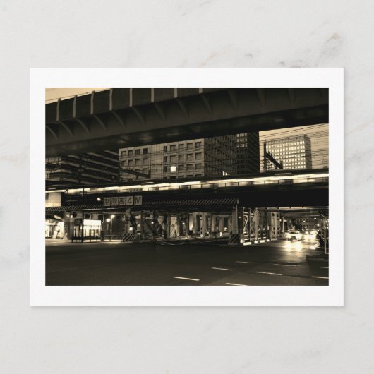 Tokio bij Nacht Briefkaart (Voorkant)