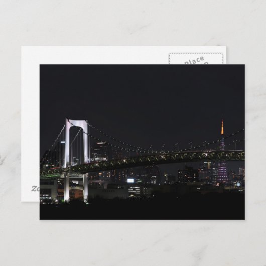 Tokio, Briefkaart Night (Voorkant / Achterkant)