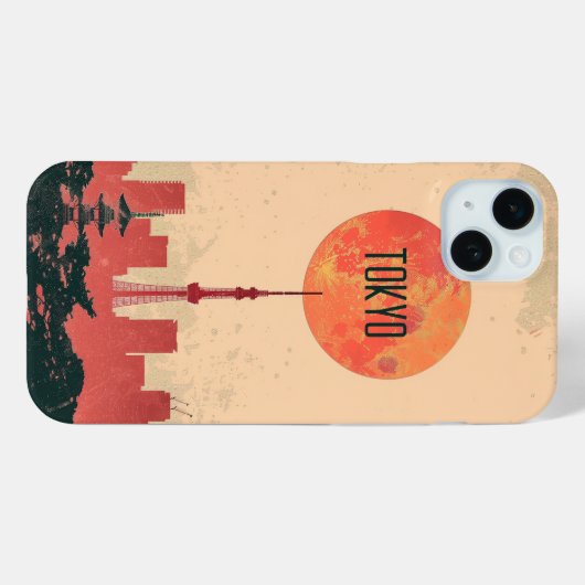 Tokio Case-Mate iPhone Case (Achterkant (horizontaal))