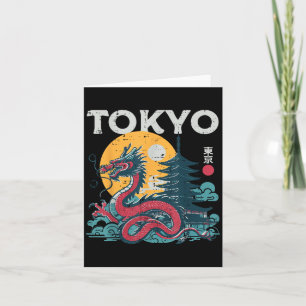 Tokio Draak Vintage Aziatische Japanse Mythologisc Kaart