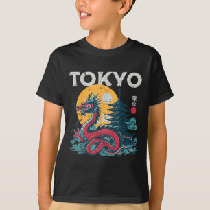Tokio Draak Vintage Aziatische Japanse Mythologisc T-shirt