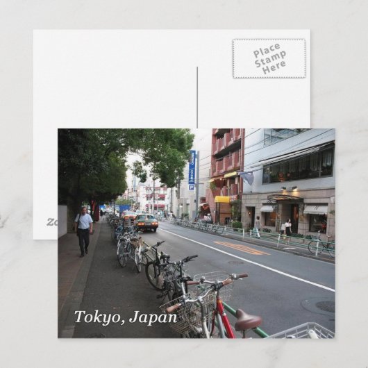 Tokio-fietsen Briefkaart (Voorkant / Achterkant)