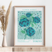 Tokio Flower Market Hortensia Poster