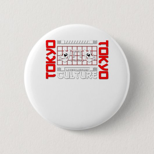 Tokio Gate voor reisliefhebbers Ronde Button 5,7 Cm (Voorkant)