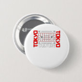 Tokio Gate voor reisliefhebbers Ronde Button 5,7 Cm (Voorkant /achterkant)