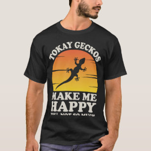 Tokio Geckos laat me Happy Tokay Gecko Clothes Tok T-shirt