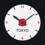 Tokio Hoofdstad van Japan: minimalistisch tijdgebi Ronde Klok<br><div class="desc">Tokio,  de druk bezette tijdsklokken van Japan. Tokio Hoofdstad van Japan: minimalistisch tijdgebied tijdzone</div>