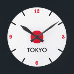 Tokio Hoofdstad van Japan: minimalistisch tijdgebi Ronde Klok<br><div class="desc">Tokio, de druk bezette tijdsklokken van Japan. Tokio Hoofdstad van Japan: minimalistisch tijdgebied tijdzone</div>