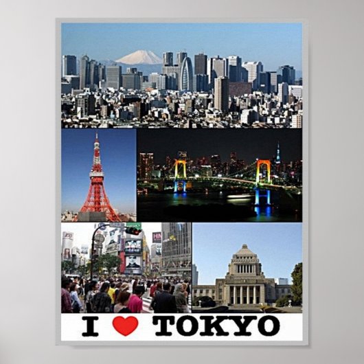 Tokio - I Love - Japan - Poster (Voorkant)