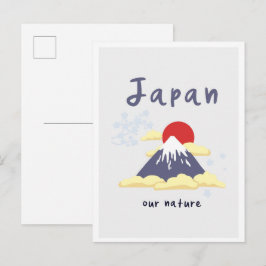 Tokio Japan Berg Vintage Reis Briefkaart