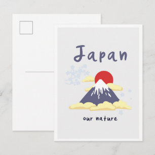 Tokio Japan Berg Vintage Reis Briefkaart