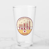 Tokio Japan City Skyline Embleem Glas (Voorkant)