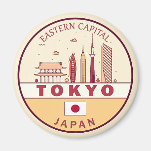 Tokio Japan City Skyline Embleem Magneet