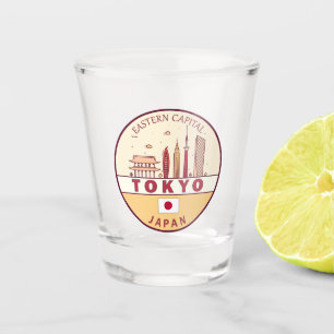 Tokio Japan City Skyline Embleem Shot Glas
