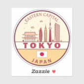 Tokio Japan City Skyline Embleem Sticker (Vel)