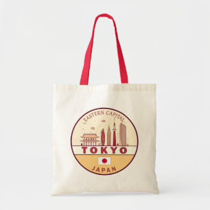 Tokio Japan City Skyline Embleem Tote Bag