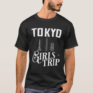 Tokio Japan City Trip Skyline Kaart Reizen T-shirt