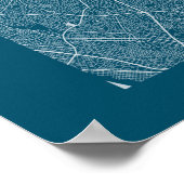 Tokio - Japan Dark Blue City Map Poster (Hoek)