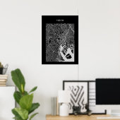 Tokio - Japan Dark City Map Poster (Thuiskantoor)