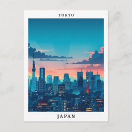 Tokio Japan Elegant Art Vintage Travel Briefkaart
