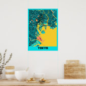 Tokio - Japan Gloria City Map Poster (Keuken)