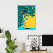Tokio - Japan Gloria City Map Poster (Thuiskantoor)