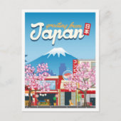 Tokio Japan  illustratie reizen Briefkaart (Voorkant)