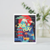 Tokio, Japan, illustratie, vintage-reis Briefkaart (Staand voorkant)