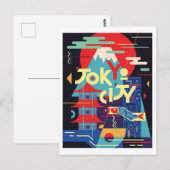 Tokio, Japan, illustratie, vintage-reis Briefkaart (Voorkant / Achterkant)