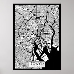 Tokio Japan Kaart Poster