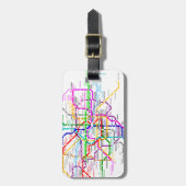 Tokio Japan - metrokaart Bagagelabel (Voorkant verticaal)