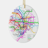 Tokio Japan - metrokaart Keramisch Ornament (Rechts)