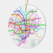 Tokio Japan - metrokaart Keramisch Ornament (Links)