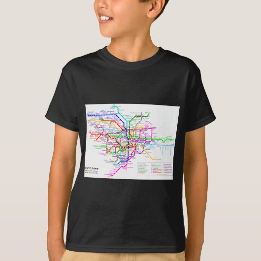 Tokio Japan - metrokaart T-shirt (Voorkant)