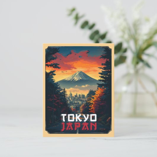 Tokio, Japan: Mount Fuji en stadsgezicht Briefkaart (Staand voorkant)