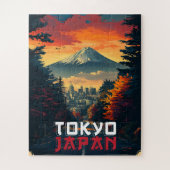 Tokio, Japan: Mount Fuji en stadsgezicht Legpuzzel (Verticaal)