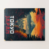 Tokio, Japan: Mount Fuji en stadsgezicht Legpuzzel (Horizontaal)