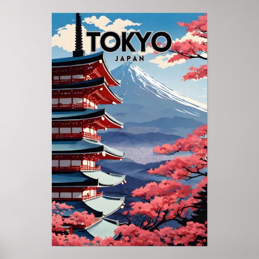 Tokio Japan nostalgisch Poster (Voorkant)