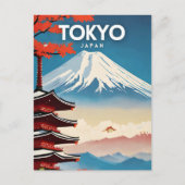 Tokio Japan nostalgische reizen Briefkaart (Voorkant)