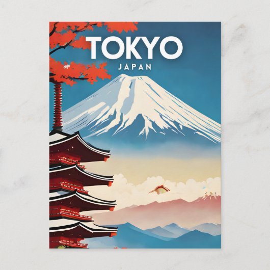 Tokio Japan nostalgische reizen Briefkaart (Voorkant)