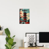 Tokio Japan Nostalgische Retro Reizen Poster (Thuiskantoor)