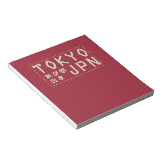 Tokio, Japan notitieblok (Schuin)