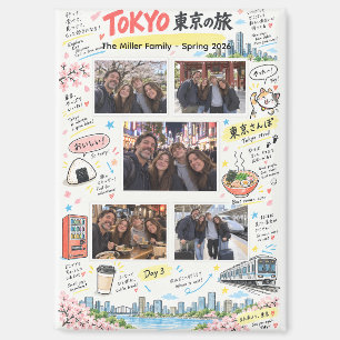 Tokio Japan Reis 5 Foto Collage Reis Zine Herinner Magneet