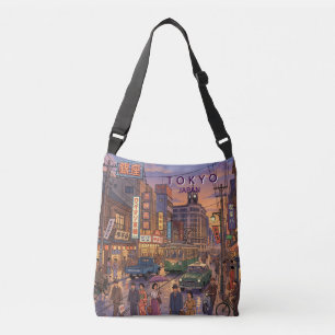 Tokio Japan Reis Kunst Vintage Crossbody Tas