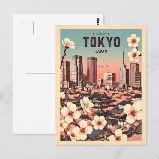 Tokio Japan reis vintage geschenken Briefkaart (Voorkant / Achterkant)