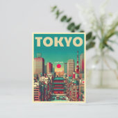 Tokio Japan reis vintage geschenken  Briefkaart (Staand voorkant)