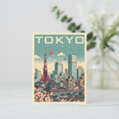 Tokio Japan reis vintage geschenken Briefkaart (Staand voorkant)