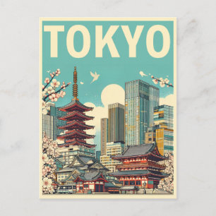 Tokio Japan reis vintage geschenken Briefkaart