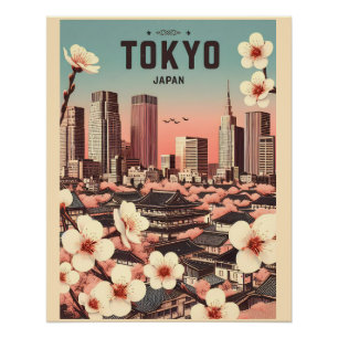 Tokio Japan reis vintage geschenken Perfect Poster